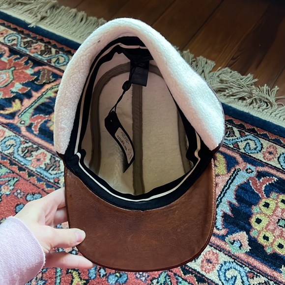 rag & bone womens leather & shearling pilot cap - Picture 6 of 6